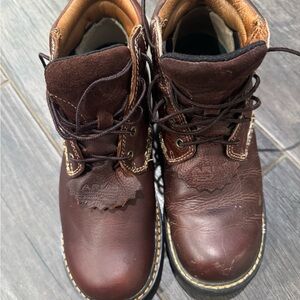 Ariat Dark Brown Leather Lace-Up Boots